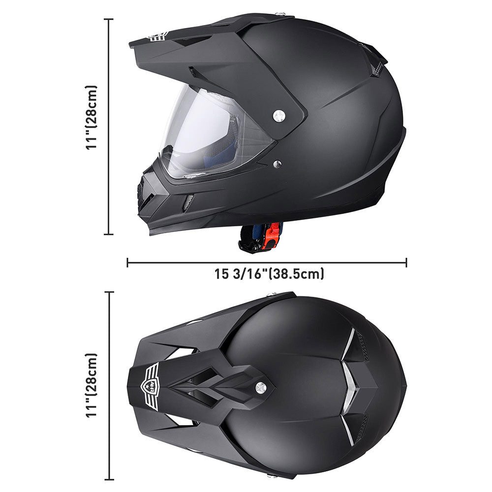 3xl full face dirt bike helmet AHR Full Face Dirt Bike Helmet DOT Adult Offroad Black