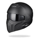 Open Face Visor DOT Motor Helmet Black