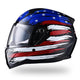 Full Face US Flag Helmet with Dual Visor DOT