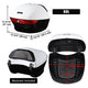 DIY White Motorcycle Trunk with Backrest, Quick Release Options