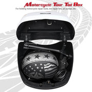 DIY White Motorcycle Trunk with Backrest, Quick Release Options