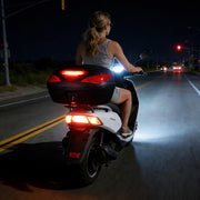 DIY Motorcycle Trunk with Lights, Quick Release for 2-Traveler