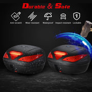 DIY Motorcycle Trunk with Lights, Quick Release for 2-Traveler