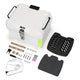 DIY White Boxy Motorcycle Trunk with Backrest