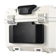 DIY White Boxy Motorcycle Trunk with Backrest