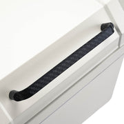 DIY White Boxy Motorcycle Trunk with Backrest