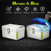 DIY White Boxy Motorcycle Trunk with Backrest