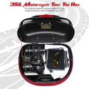 DIY Motorcycle Trunk with Backrest, Quick Release Options