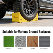 DIY Wheel Chocks with Rope & Handle for 35in Tire, 66,000lbs GVWR