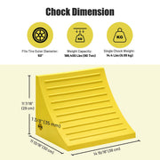 DIY Wheel Chocks with Handle for 50in Tire, 198,400lbs GVWR