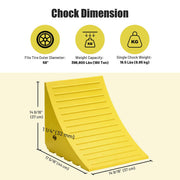 DIY Wheel Chock with Handle for 58in Tire, 396,800lbs GVWR