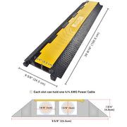 DIY Cable Ramp 2-Channel Cord Protector for 1.2" Cables/Hoses