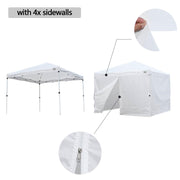 DIY White Pop Up Canopy Tent Wheeled Bag Included, Optional Sides