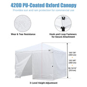 DIY White Pop Up Canopy Tent Wheeled Bag Included, Optional Sides