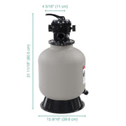 16" Swimming Pool Sand Filter for Above/In-Ground