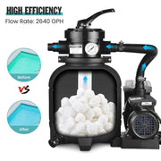 DIY 3/4HP Pool Pump & 12" Sand Filter for 14ft Above Ground Pool