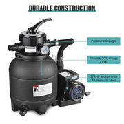DIY 3/4HP Pool Pump & 12" Sand Filter for 14ft Above Ground Pool