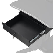 DIY NexusX 2-Monitor Mobile Workstation Cart w/ Locking Storage Drawer