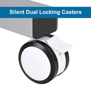 DIY Mobile Workstation Cart Computer Workstation 2-Monitor