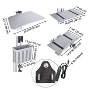 DIY Mobile Workstation Cart Computer Workstation 2-Monitor