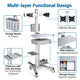 DIY NexusX 2-Monitor Mobile Workstation Cart w/ Locking Storage Drawer