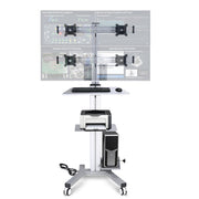 DIY NexusX 4-Monitor Mobile Workstation Cart Fits 10-21in Screens