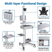 DIY NexusX Mobile Workstation Cart with Locking Storage Drawer
