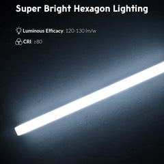 Hexagon Lights Garage Workshop Hex Light Tube Set of 24