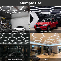 Hexagon Lights Garage Workshop Hex Light Tube Set of 24