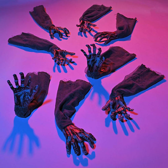 Set(8) Zombie Hand out of Ground DIY Halloween Decorations