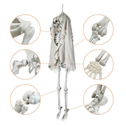 DIY 5.4 ft. Skeleton Prop Posable Halloween Decor Two-Headed