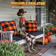 DIY Halloween Decor 5.6 ft. Skeleton Prop Posable Full Body