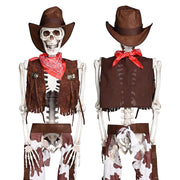 DIY 5.4ft Cowboy Skeleton Halloween Haunted House Decoration