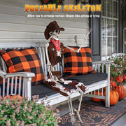 DIY 5.4ft Cowboy Skeleton Halloween Haunted House Decoration