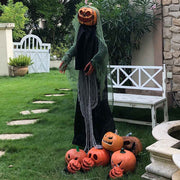 DIY 5.4ft Halloween Jack-o-lantern Animatronics with Light Sound & Touch Activated