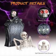 DIY Animated Tombstone & Skeleton Halloween Graveyard Decor