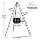 DIY Halloween Lighted Outdoor Witches Cauldron Black