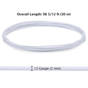 DIY 100ft 12-Gauge Thick Bendable Stem Wire for Structure and Shape