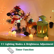 DIY String Light Christmas Garland Battery Remote Operated