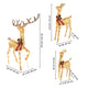Outdoor Lighted Reindeer Yard Decorations 3pcs