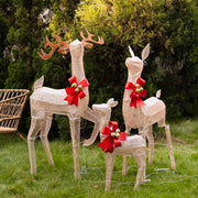 DIY Outdoor Lighted Reindeer Yard Decorations 3pcs