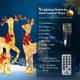 DIY Outdoor Lighted Reindeer Yard Decorations 3pcs