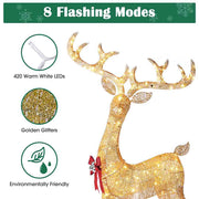 Light Up Reindeer Christmas Yard Lawn Decor, 1-piece(Buck)
