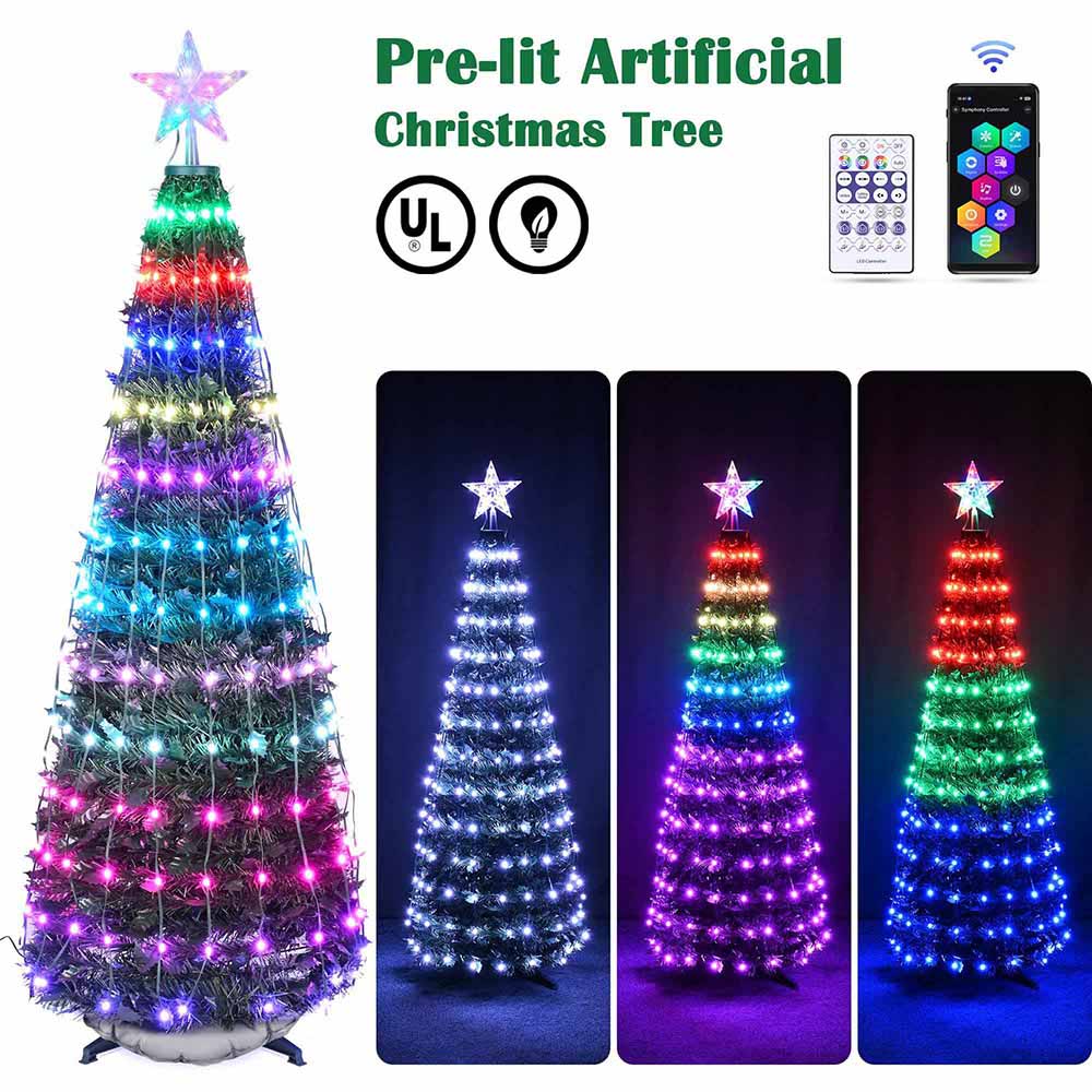 Pre-lit Christmas Tree Multi-Color(16 million) Remote & APP