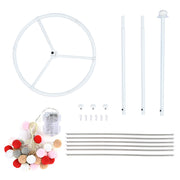 DIY 3ft Pre-lit Cone Christmas Tree Colorful Balls Battery Remote Control