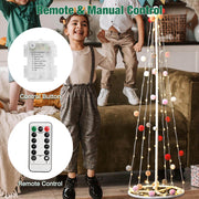 DIY 3ft Pre-lit Cone Christmas Tree Colorful Balls Battery Remote Control