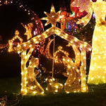 DIY 4ft Chasing Light Up Nativity for Yard Outdoor Christmas