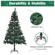6 feet Faux Christmas Tree with Ribbon Metal Stand