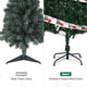 7.5 feet Faux Christmas Tree with Ribbon Metal Stand