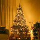 7.5 ft White Christmas Tree with Flocking & Ribbon
